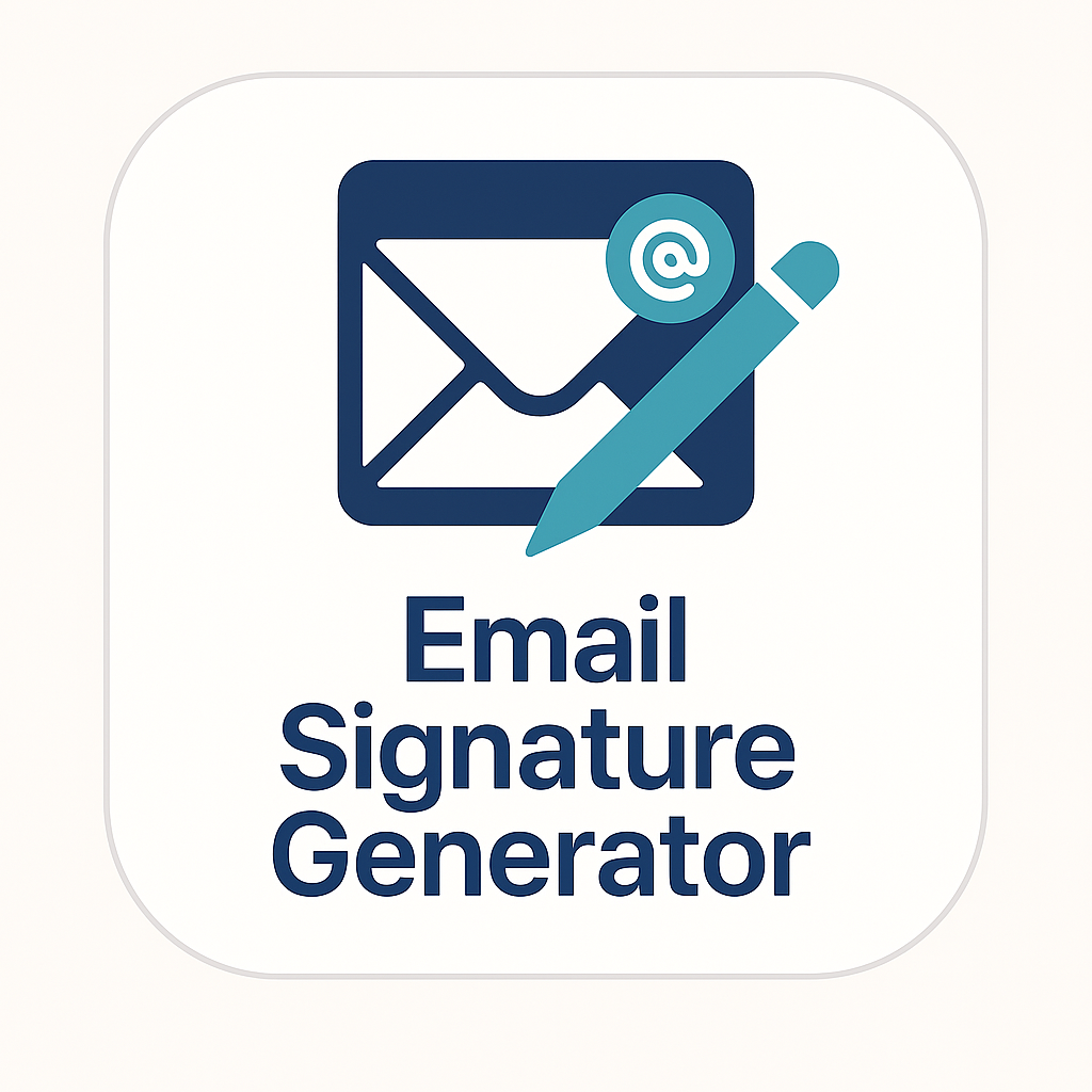 Generated professional email signature with logo and contact details