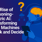 Diagram illustrating reasoning-centric AI model architecture with chains, trees, and graphs for advanced problem-solving
