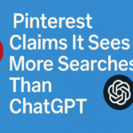 Pinterest search volume surpassing ChatGPT graph and comparison stats
