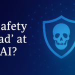 xAI safety dead debate graphic with Elon Musk and AI ethics icons