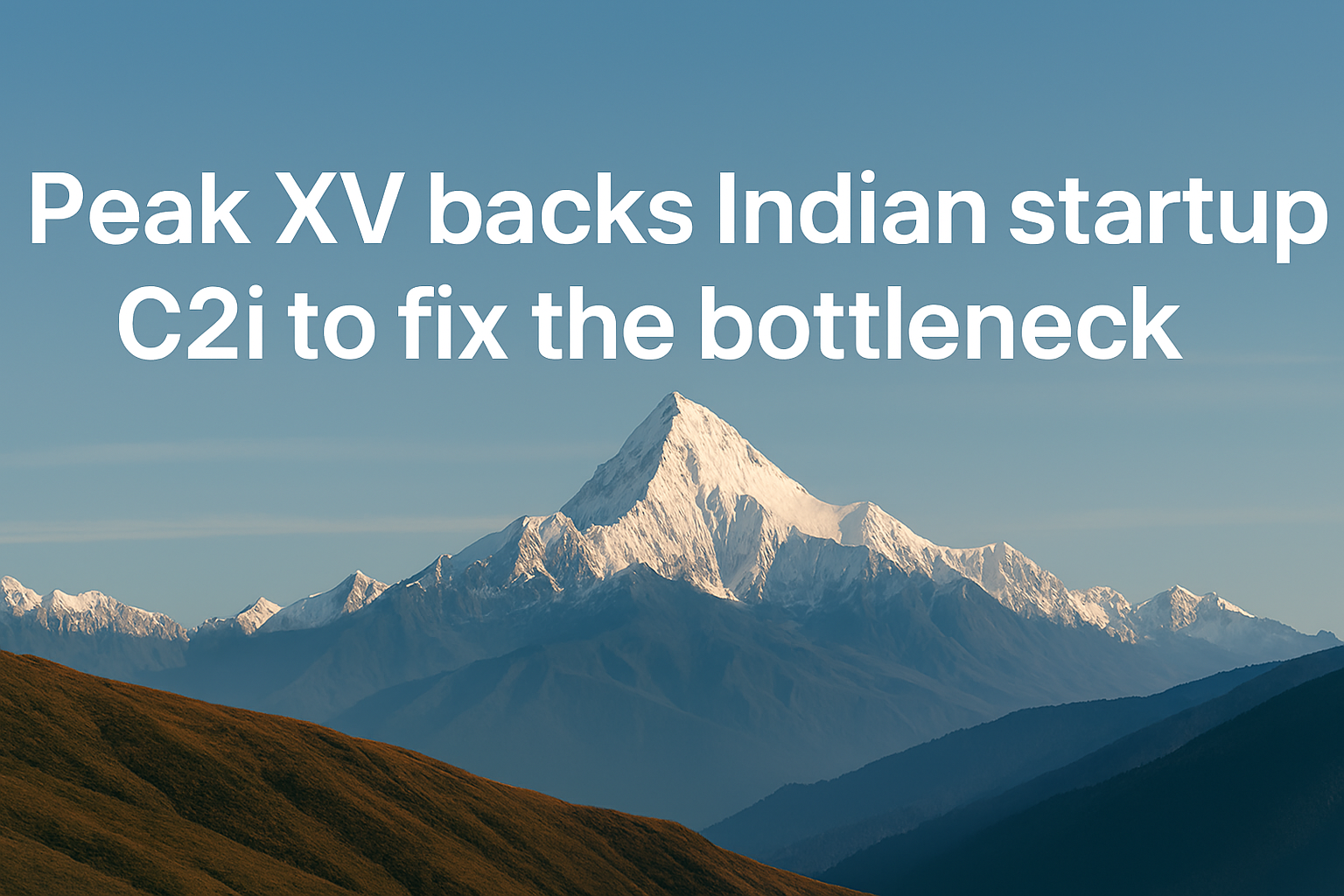 Peak XV investment in Indian startup C2i logo and funding announcement