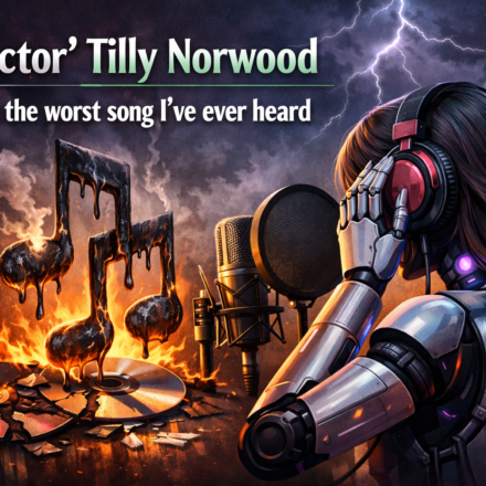 AI-generated Tilly Norwood in music video still from "Take the Lead" worst AI song controversy