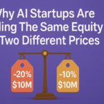 AI startup raising funding with dual‑price equity structure and different valuation tiers