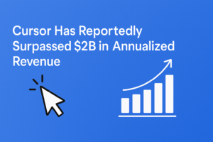 Cursor AI‑powered code editor dashboard with $2B annualized revenue metric