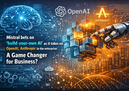 Mistral AI platform showing customizable enterprise AI model builder interface
