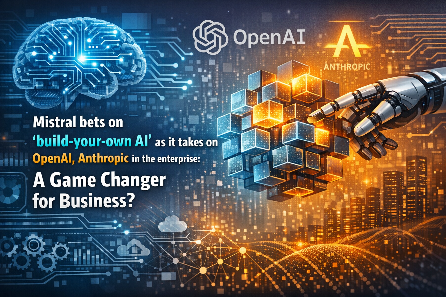 Mistral AI platform showing customizable enterprise AI model builder interface