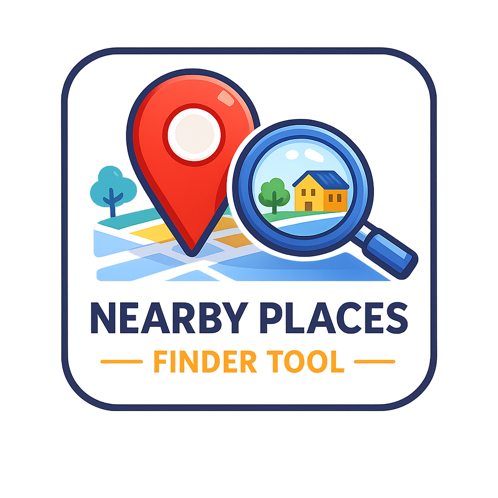 Nearby Places Finder Tool showing mosques, mandirs, churches and ATM booths on an interactive map with live GPS navigation in Bangladesh