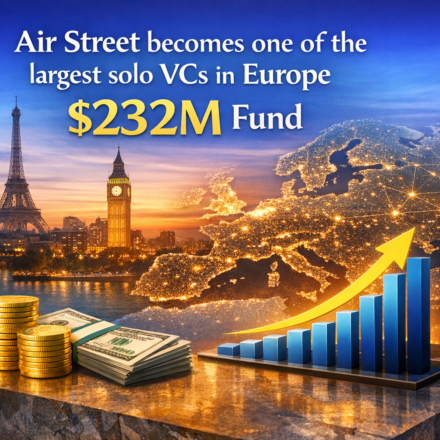 Air Street Capital $232M fund announcement with European VC landscape and deep tech startup icons