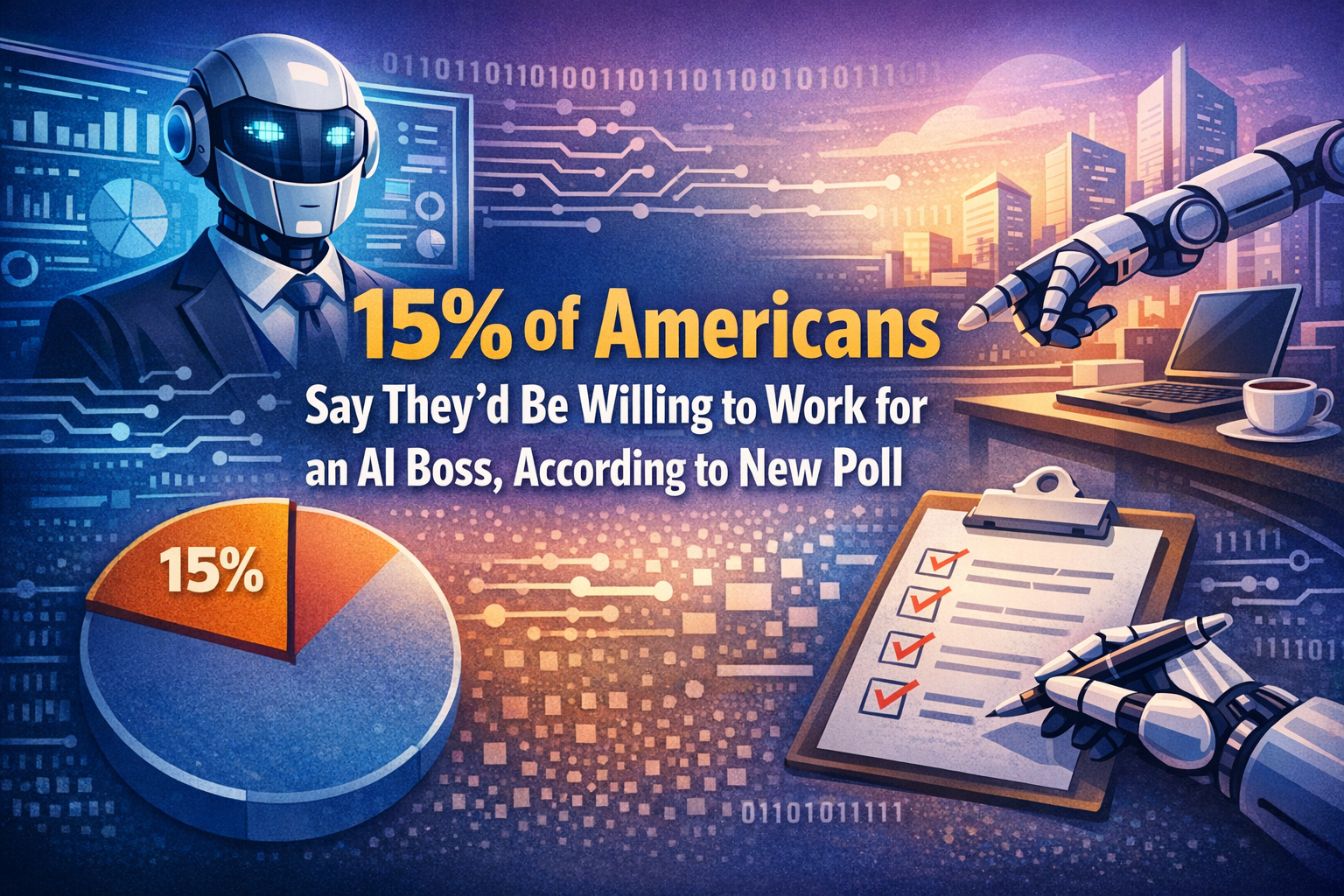 15% of Americans Say They’d Be Willing to Work for an AI Boss, According to New Poll: What This Means for the Future of Work