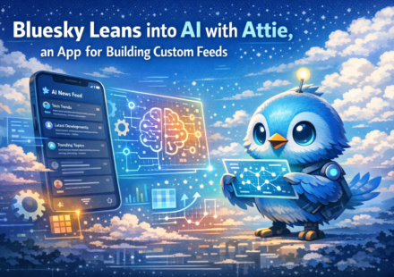 Bluesky Attie app interface showing AI‑powered custom feed generation and personalization features