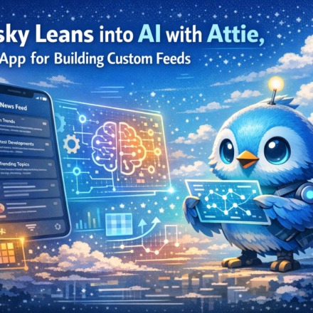 Bluesky Attie app interface showing AI‑powered custom feed generation and personalization features