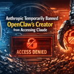 Anthropic Claude access denied screen with OpenClaw project logo and temporary ban notification