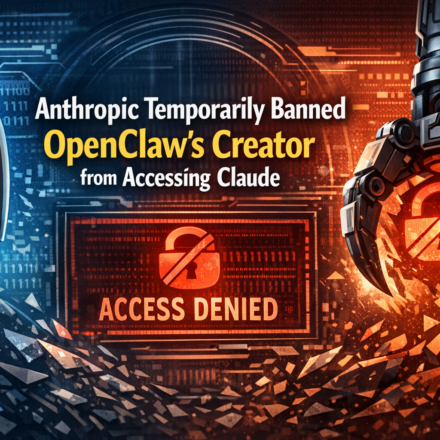 Anthropic Claude access denied screen with OpenClaw project logo and temporary ban notification
