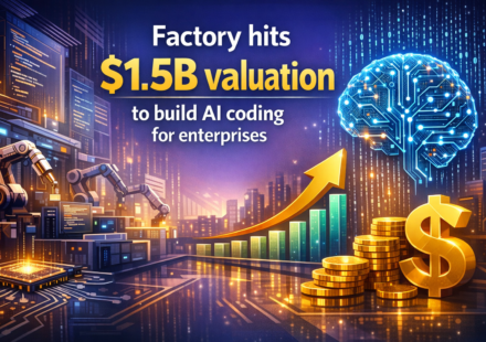 Factory AI coding platform dashboard reaching $1.5B valuation milestone for enterprises