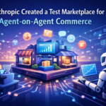 Anthropic marketplace interface showing AI agents trading services in agent-on-agent commerce platform