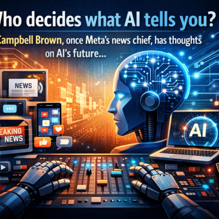 Campbell Brown discussing AI future and content control in a tech interview setting