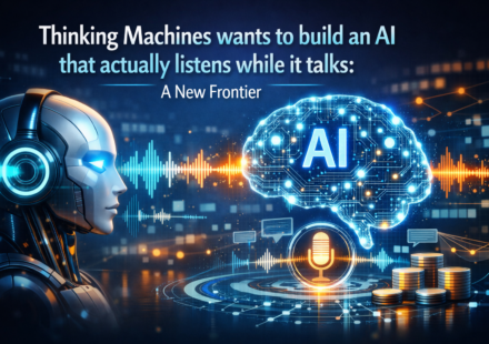 Thinking Machines AI system listening and responding in real time during a conversation