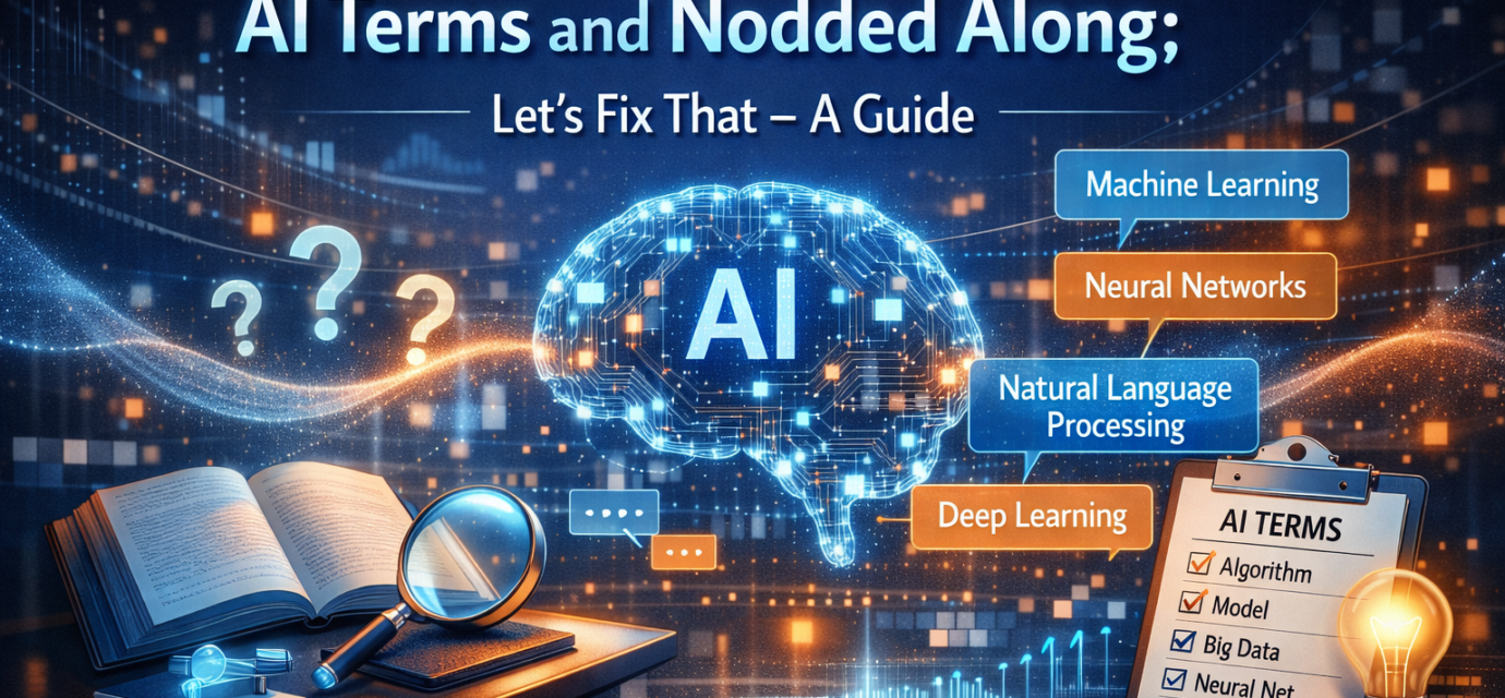 Glossary-style AI terms guide with clear labels and definitions on a modern screen